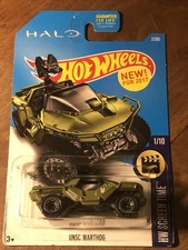 Minty💎NEW🎁2017 Hot Wheels Screen Time Series Halo UNSC M12 Fav Warthog Green