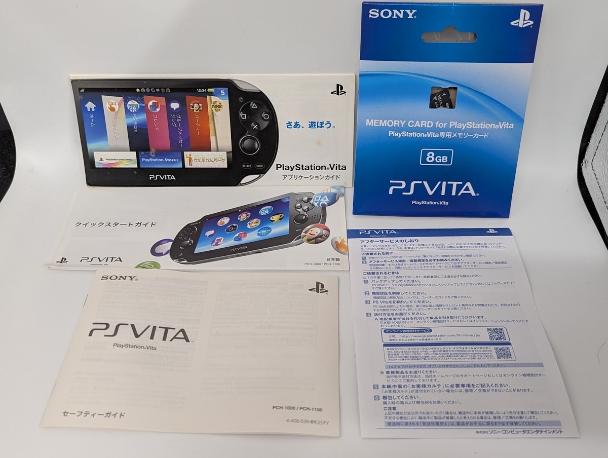 B5542 Sony PS Vita PCH-1000 console Crystal Black Handheld system
