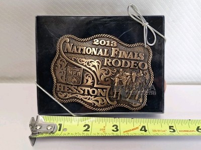 HESSTON NFR Belt Buckle 2013 Wrangler National Finals Rodeo Commemorative Adult