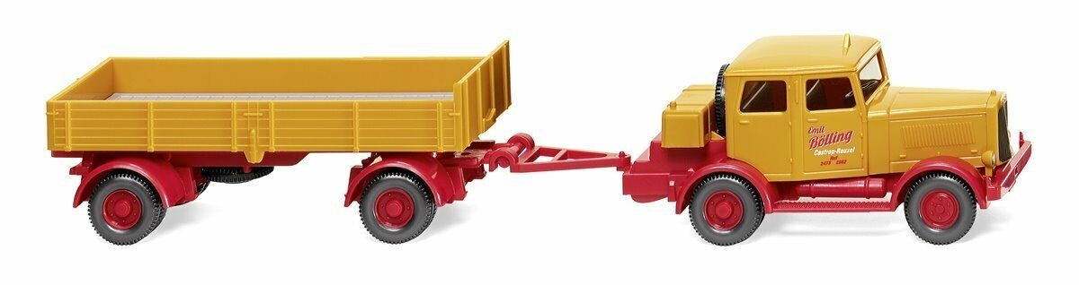 Wiking H0 085048 Model car Hanomag with flatbed trailer ""Böllig"" 1:87 *NEW*