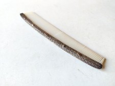 antique sterling 925 silver filigree hair comb cover / case