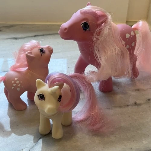 80’s My Little Pony Lot Baby Cotton Candy, Moondancer Lickety-Split MLP G1 1984