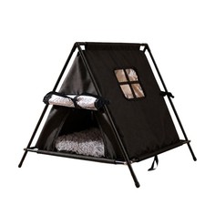 Enclosed, triangular cat tent, waterproof, with sleeping mat and