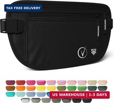 RFID Money Belt Hidden Passport Holder Travel Waist Pack Anti Theft Unisex