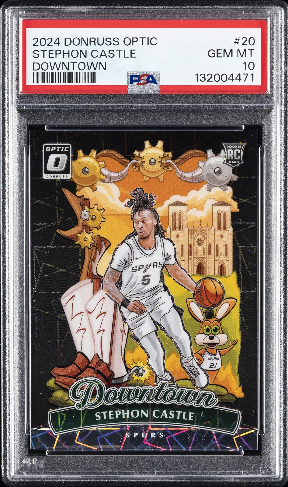 2024 PANINI DONRUSS OPTIC DOWNTOWN #20 STEPHON CASTLE PSA 10