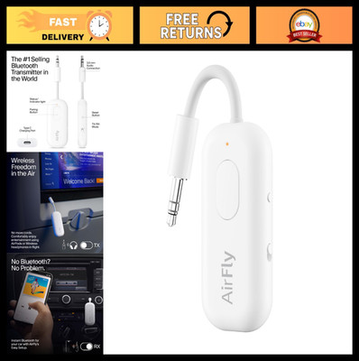 Bluetooth Wireless Transmitter/Receiver Adapter for 2 Headphones, Audio Sharing,