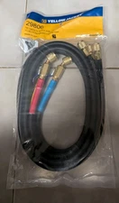 NEW YELLOW JACKET BLACK 72" PLUS II HOSE SET 1/4" W/BALL VALVE END 29806