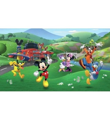 RoomMates JL1435M Mickey and Friends Roadster Racer Wall Mural 10.5 ft x 6 ft