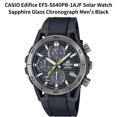 CASIO Edifice EFS-S640PB-1AJF Solar Watch Sapphire Glass Chronograph Black A