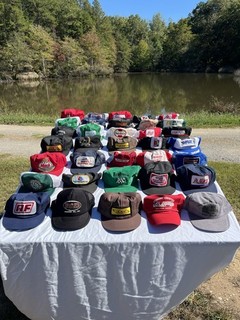 Vintage lot of 35 Snapback Trucker Hat Caps Patch Mesh K Brand USA Advertising