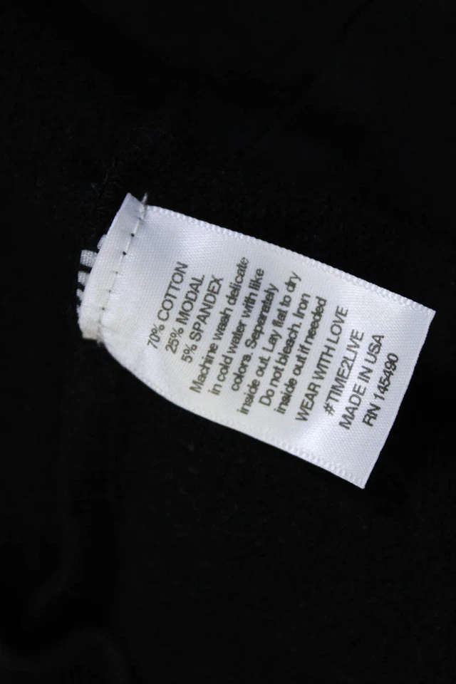 Top de manga larga con estampado de corazón y tie dye de algodón negro talla S Electric & Rose para mujer Foto 4 de 4