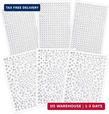 Clear Rhinestones Stickers, 2100pcs Self Adhesive Rhinestones for Face, Bling Je