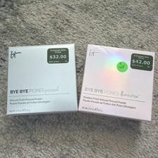 It Cosmetics Bye Bye Pores Finish Airbrush Pressed Powder, Translucent 2 Pack