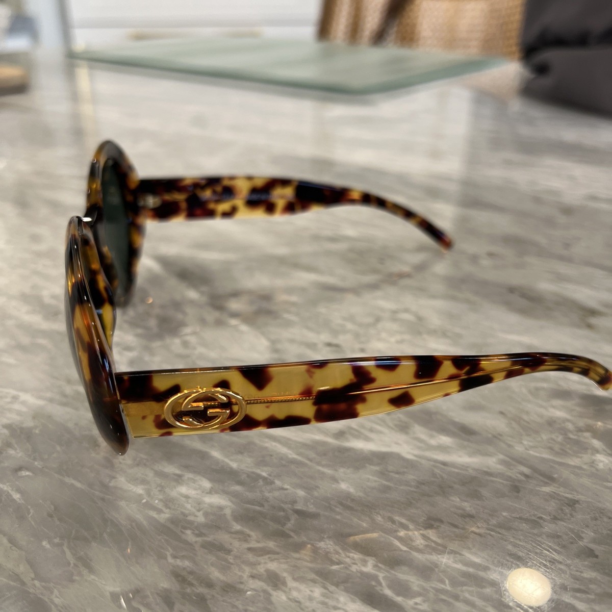 NEW - Rare New GUCCI GG2401/N/S 02Y Tortoise Oval Sunglasses Italy