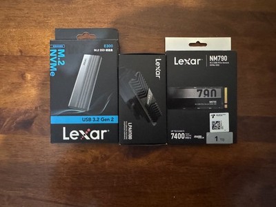 Lexar NM790 1TB NVMe SSD 1TB + External USB-C Case + Heatsink