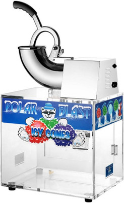 Polar Blast Snow Cone Machine - Acrylic Crushed Ice Maker Grinds up to 500Lbs of
