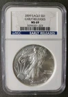 2009 $1 American Silver Eagle Dollar NGC MS69