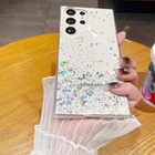 Case For Samsung S26 S25 Ultra S24 S23 A16 A55 A57 Glitter Clear Silicone Cover