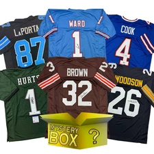 Autographed/Signed Football GOLD Series 4 Jersey Mystery Box PSA JSA BAS COA
