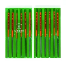 Tsubosan 12pcs Needle File Set Second Cut ST01202 170mm Japan Metalworking Tools