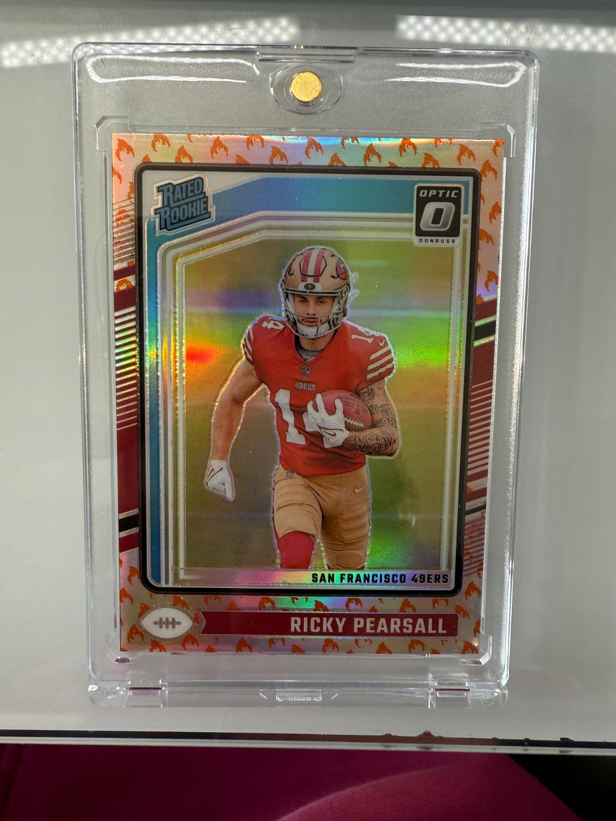 2024 Panini Donruss Optic - Rated Rookie Ricky Pearsall #284 Fire Prizm (RC)