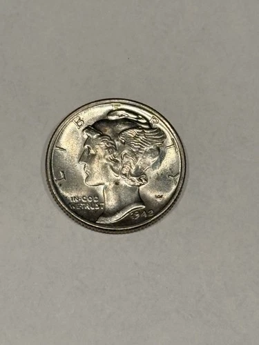 1942 S MERCURY DIME SUPER LUSTROUS GEM BU GREAT EYE APPEAL NICE COIN