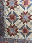 Vintage Hand Quilted Stars Patchwork Quilt 86x86 queen  #187 — photo 3
