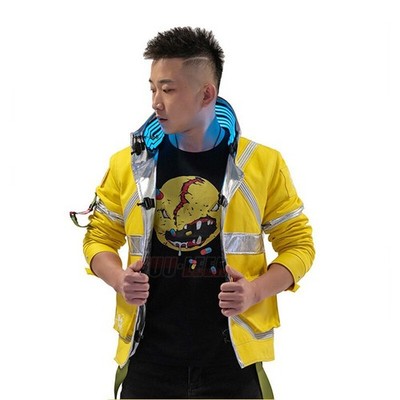 Edgerunners David Martinez Jacket Cyberpunk Light Collar Cosplay Costume Outwear