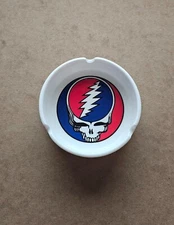 Grateful Dead - Classic Steal Your Face Porcelain Ashtray from the lot, 4.25x1.5