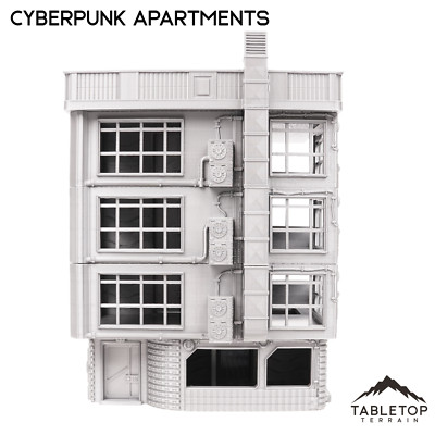 Cyberpunk Apartments - Cyberpunk Building - Tabletop Terrain Wargaming Terrain