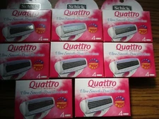 total 32 Schick Quattro For Women Ultra Smooth Cartridge Refill Razor Blades
