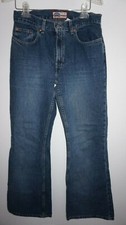 Old Navy Flare Leg Denim Blue Jeans Womens Sz 8 Plain Pokcets