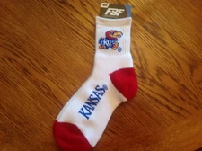 New For Bare Feet Kansas Jayhawks NCAA Ankle Socks-Size MD