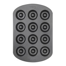 Wilton 12 Molds with Center Pole Mini Cakes Cookies Donuts Non Stick Baking Pan