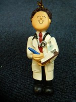 Ornament Central Male Doctor Brown Hair Christmas Ornament With Tag (o2303) Ornament Central Male Doctor Brown Hair Christmas Ornament With Tag (o2303)