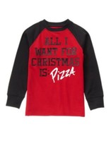 Gymboree Holiday Shop All I Want For X-mas Is Pizza L/s Tee 7 Gymboree Holiday Shop All I Want For X-mas Is Pizza L/s Tee 7