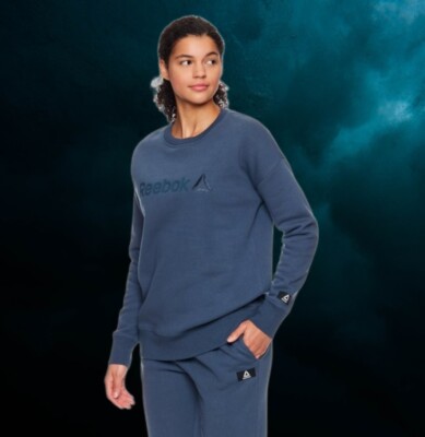 Reebok Women's Size XXXL Purpose Crew Neck Sweatshirt Orion Blue