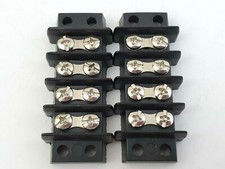 Lot of 2 Cinch Double Row Terminal Strip 4 Position 16 AWG 15 Amp 250V 2-1/2" L