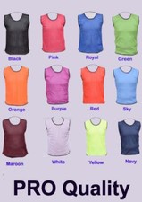 10 FOOTBALL MESH TRAINING SPORTS BIBS Kids/Youth and Adult Sizes