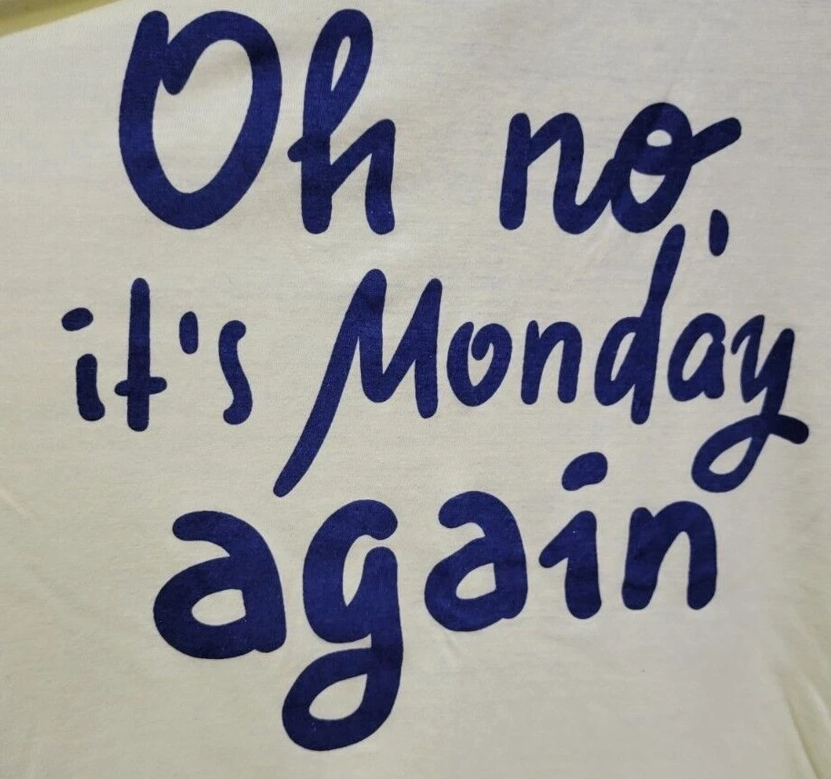 Camisa de dormir feminina Bobbie Brooks tamanho 3X Oh No It's Monday Again - Imagem 3 de 4