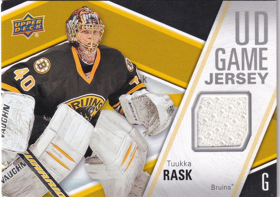 2011-12 UPPER DECK TUUKKA RASK UD GAME USED JERSEY