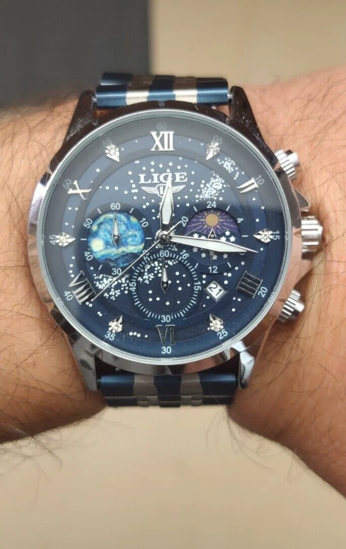Orologio sportivo digitale al quarzo, analogico, da uomo, cronografo
