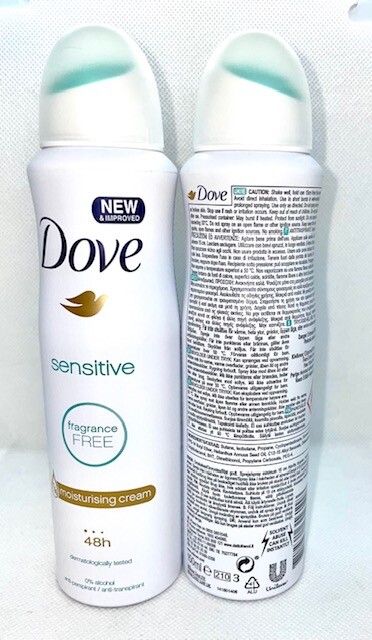 Dove Deodorant Spray Pack 150 ml each