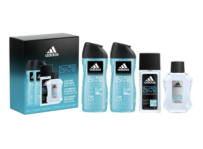 Adidas Ice Dive Gift Set Cool & Aquatic Shower Gel, Body Fragrance, After Shave