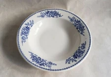 G Kiefer & Cie Ltd Dunn Bennett & Co England Blue Floral Rimmed Bowl 9.5"