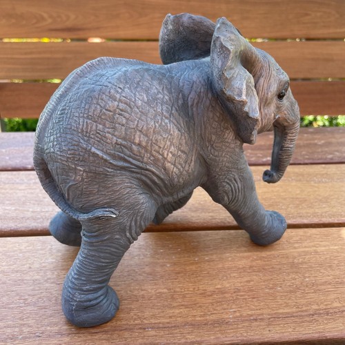 Polyresin Figur kleiner Elefant, handgefertigt, Dekoration Savanne, ca.H19cm - Bild 6 von 6
