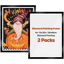 Magnetic Diamond Painting Canvas Frames 12X16in with 6PCS Transparent Hook 2Pack