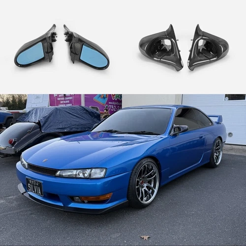 For Nissan Silvia 200SX S14 S14A (RHD) Carbon Fiber Side Rearvive GND Mirror
