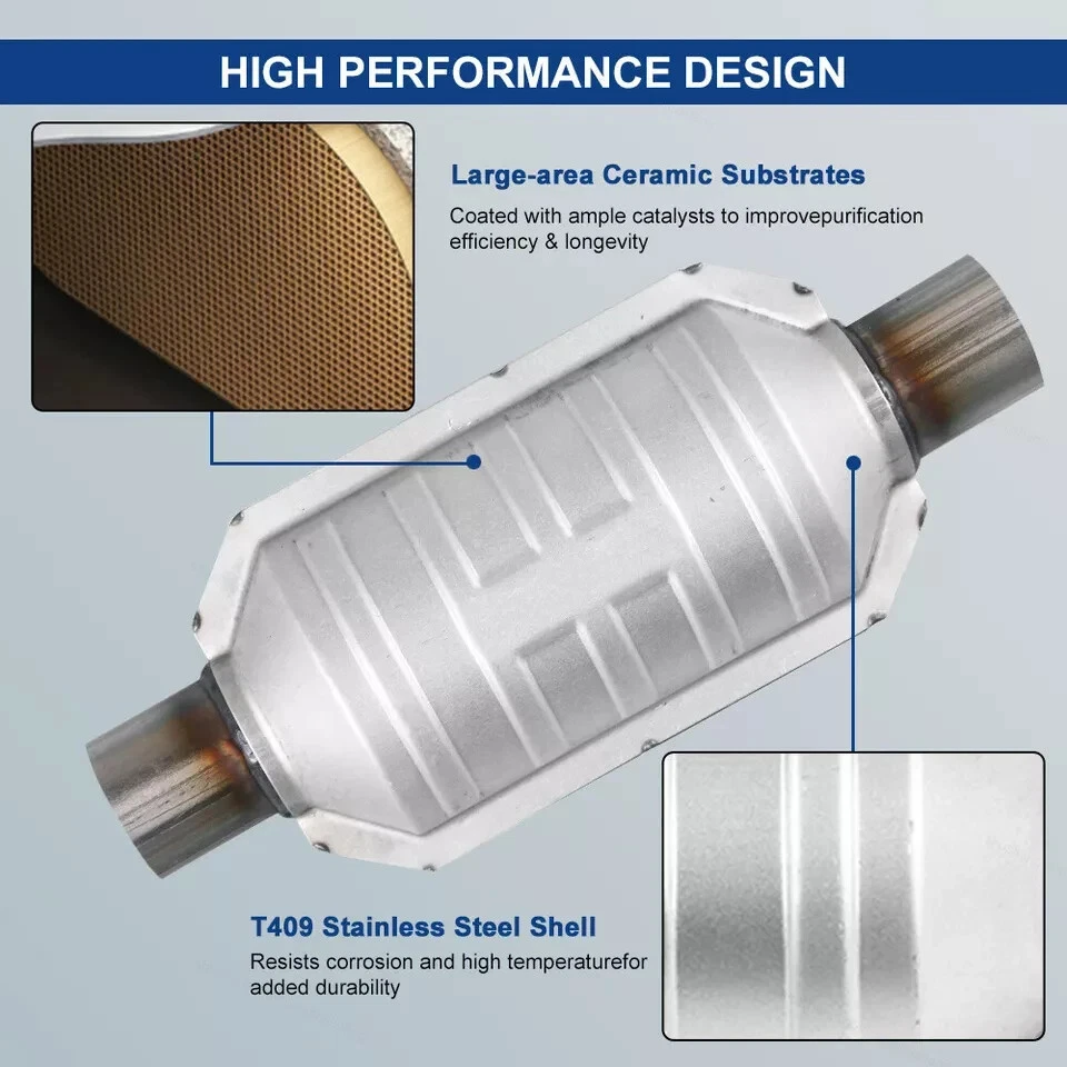 For All Mercedes-Benz Cars Catalytic Converter 2.25'' Universal Fit - Image 4 of 4
