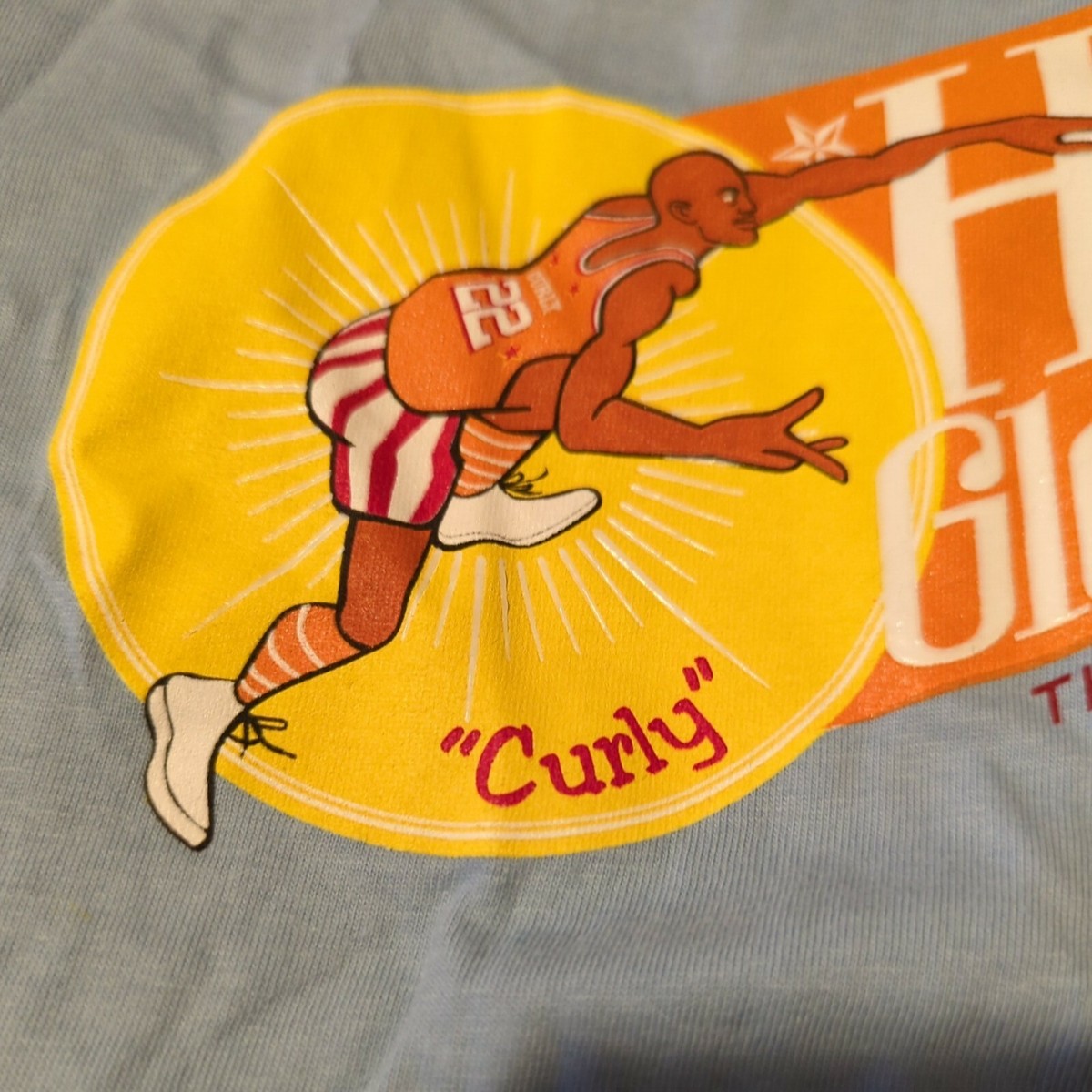 FUBU Harlem Globetrotters T Shirt Platinum Size XL Curly
